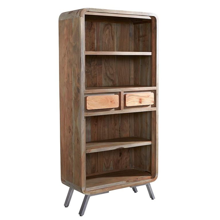 Aspen Bookcase - 2 Drawer - Large - Industrial - Reclaimed Wood