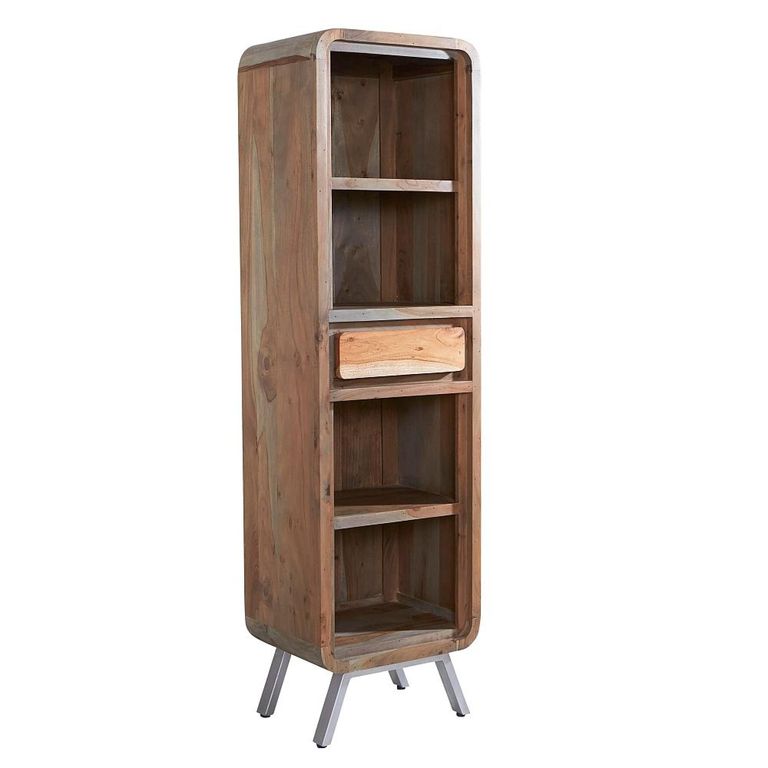Aspen Bookcase - 1 Drawer - Narrow - Industrial - Reclaimed Wood
