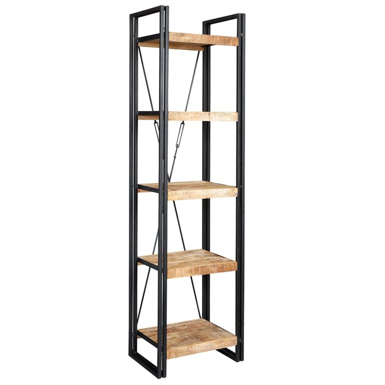 Cosmo Shelving Unit - Narrow - Industrial Style - Wooden and Metal