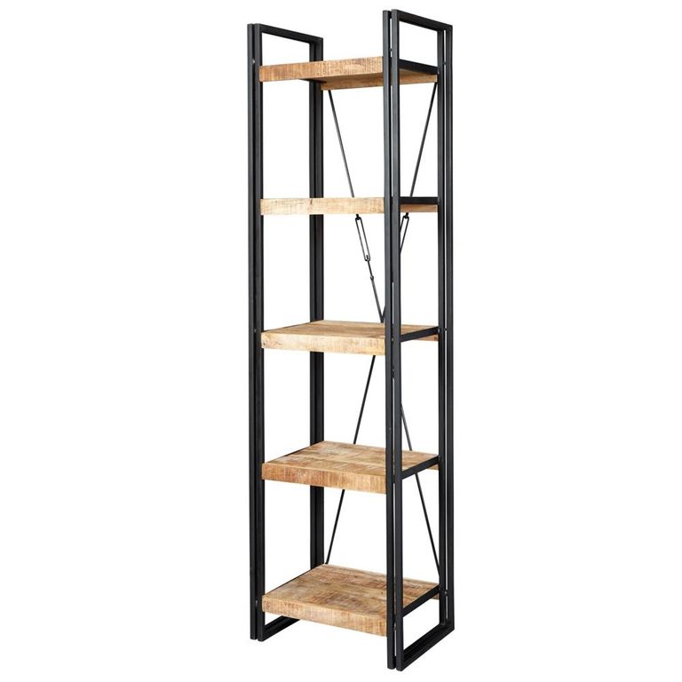 Cosmo Shelving Unit - Narrow - Industrial Style - Wooden and Metal
