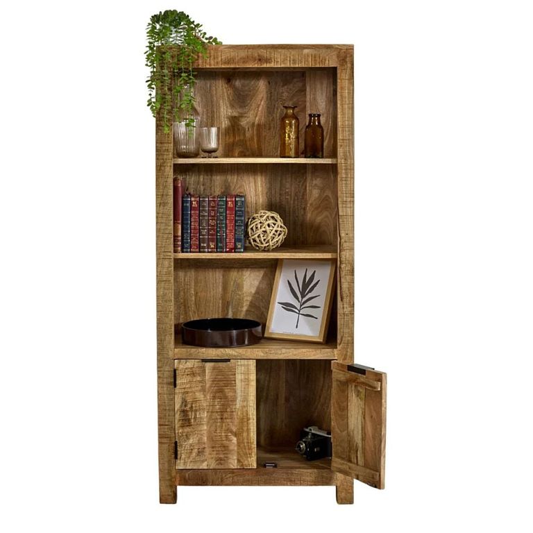 Surrey Bookcase - with Cupboard - Solid Mango Wood