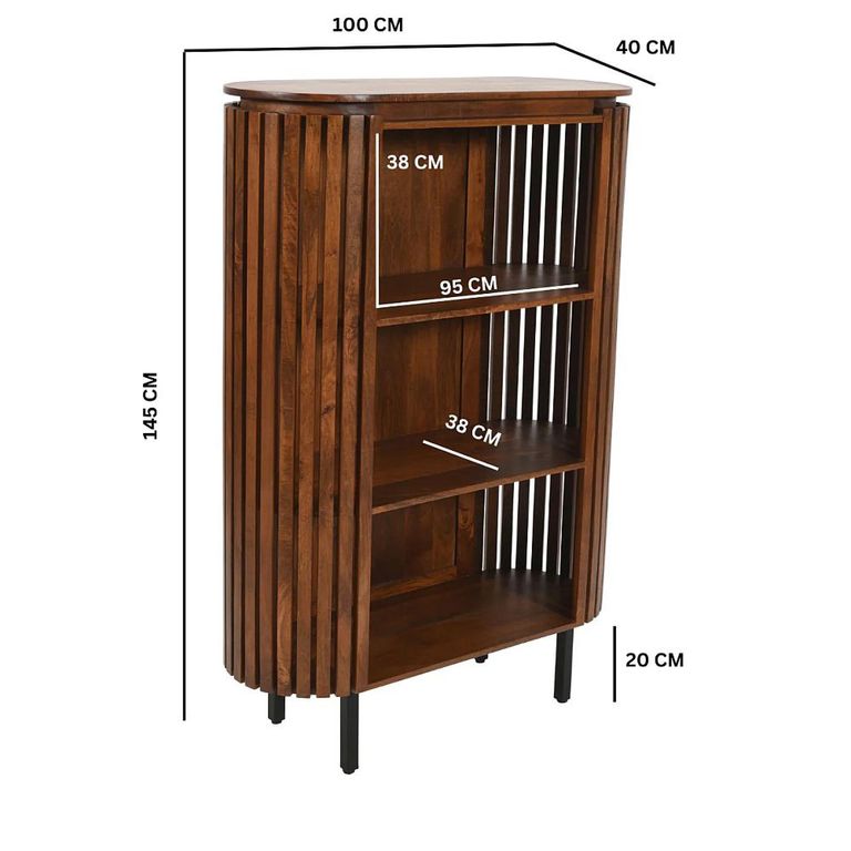 Slatted Bookcase - Slatted - Mango Wood