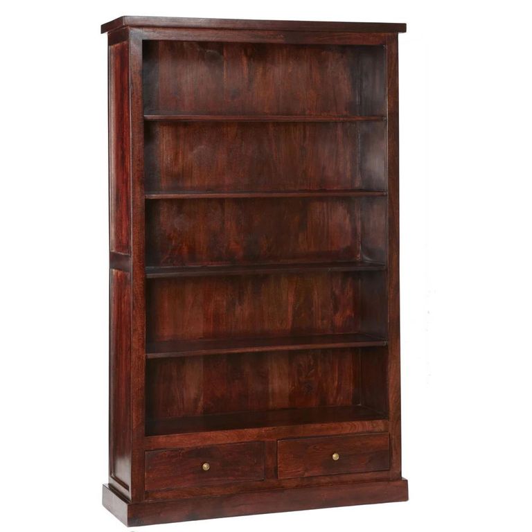 Jaipur Bookcase - 2 Drawer - Large - Solid Mango Wood