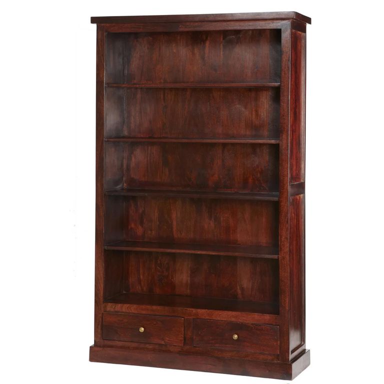Jaipur Bookcase - 2 Drawer - Large - Solid Mango Wood