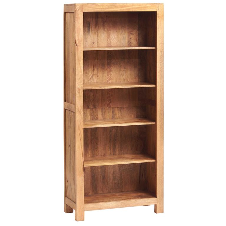 Dakota Bookcase - Open - Light Mango Wood