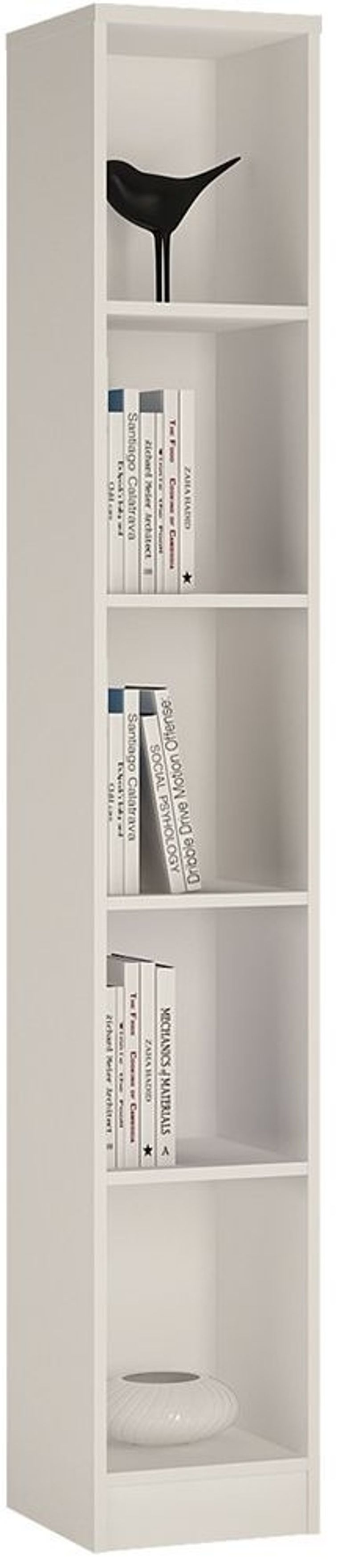 4 You White Slim Tall Bookcase
