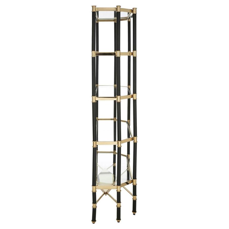 Allessi Shelving Unit - Glass and Champagne - Large