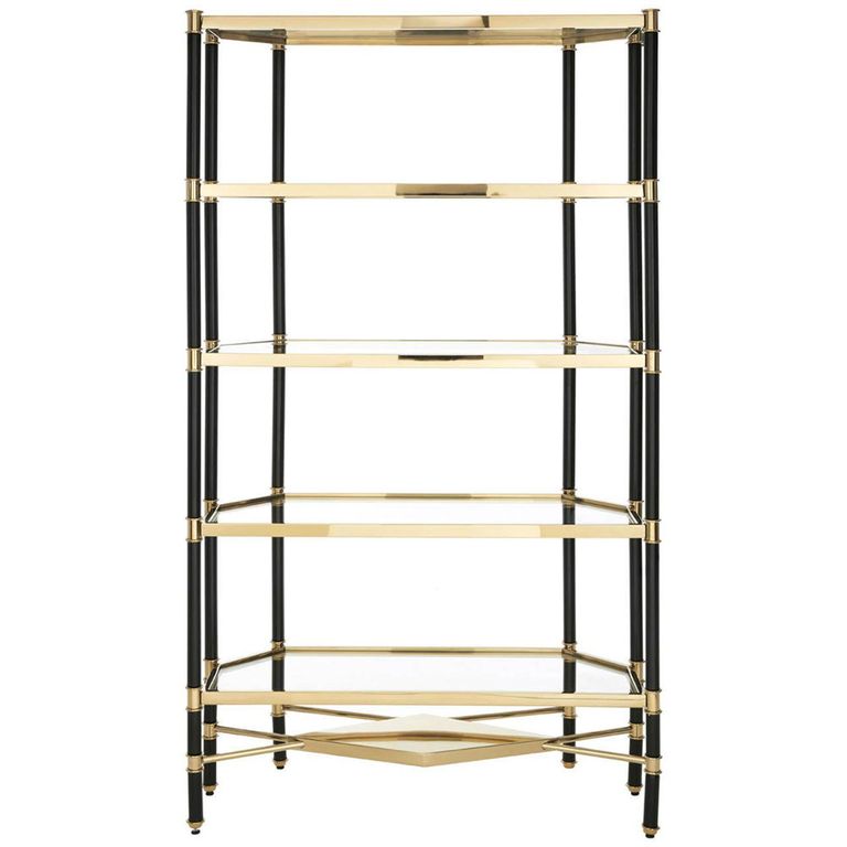 Allessi Shelving Unit - Glass and Champagne - Large