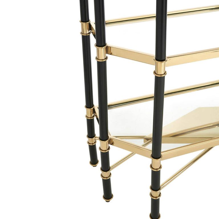 Allessi Shelving Unit - Glass and Champagne - Large