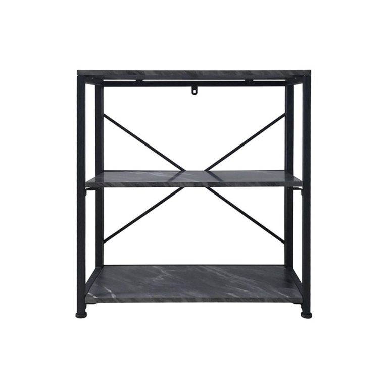 Alora Shelving Unit - Small - Marble Effect Black - Open