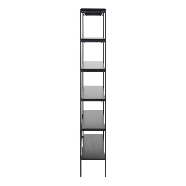 Angus Black Ash Shelving Unit