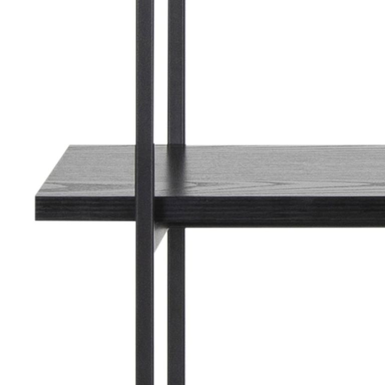 Angus Black Ash Shelving Unit