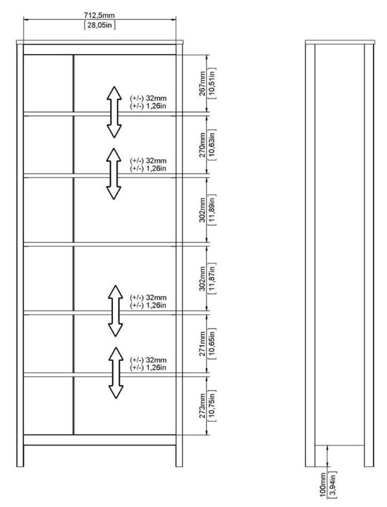Barcelona White Bookcase