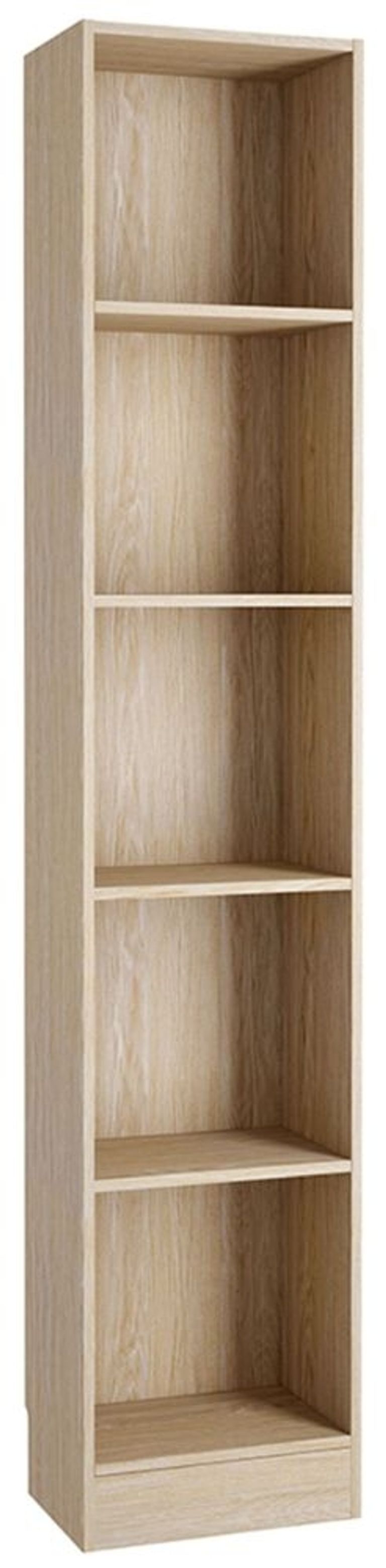 Basic Oak Effect Narrow Bookcase