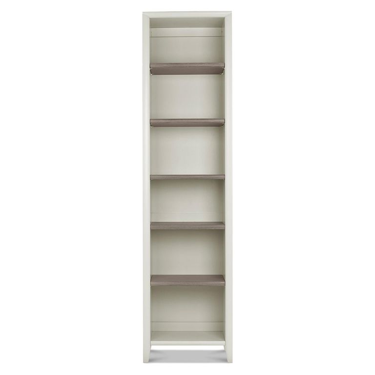Bergen Grey Washed Oak & Soft Grey Narrow Bookcase