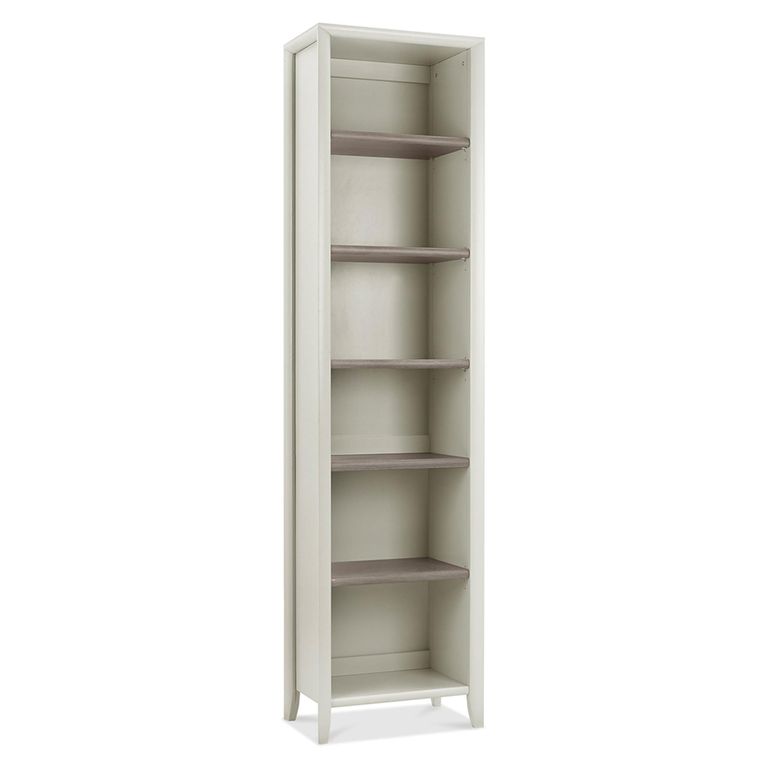 Bergen Grey Washed Oak & Soft Grey Narrow Bookcase