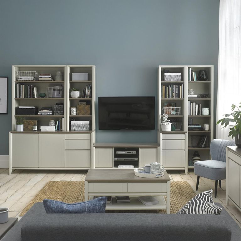 Bergen Grey Washed Oak & Soft Grey Narrow Top Unit