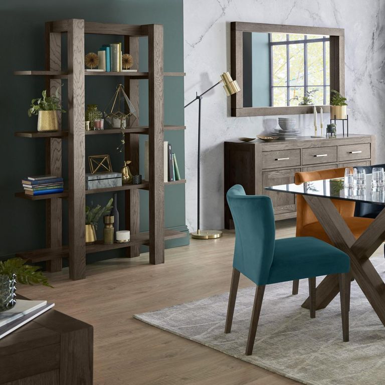 Turin Dark Oak Open Shelf Unit