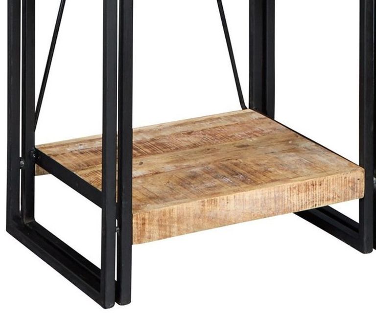 Bhuj Industrial Style Wooden Narrow Shelving Unit