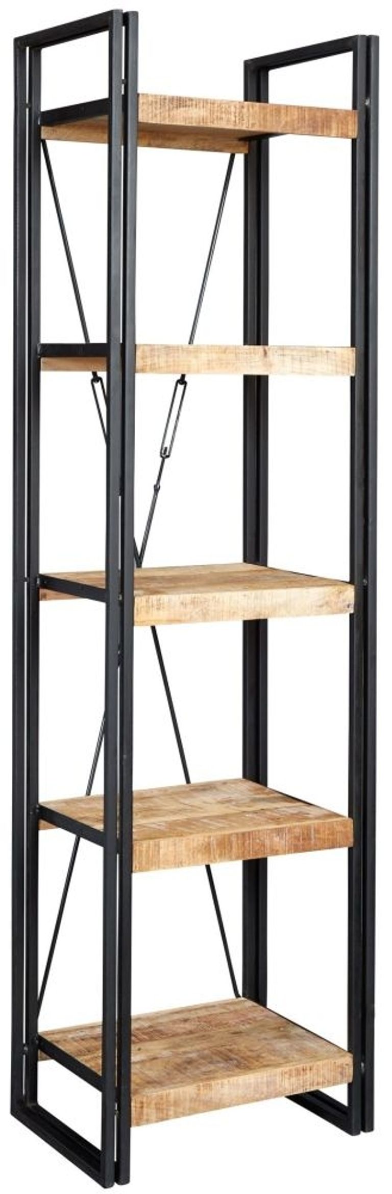 Bhuj Industrial Style Wooden Narrow Shelving Unit