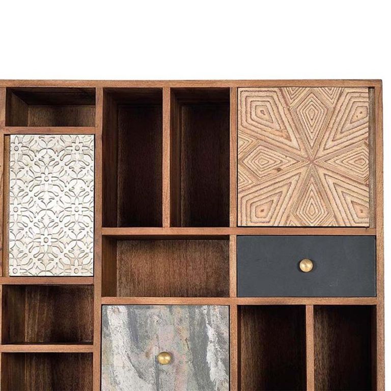 Bonham Bookcase - Mango Wood - Multi Door