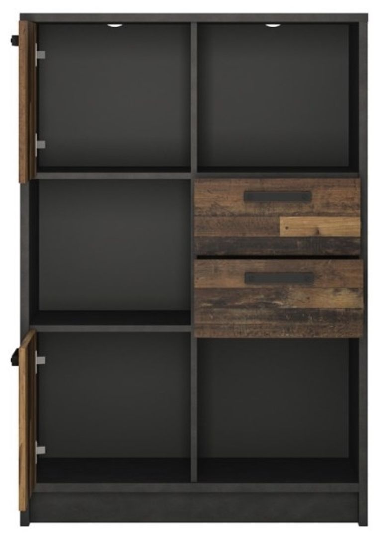 Brooklyn Rustic Low Bookcase