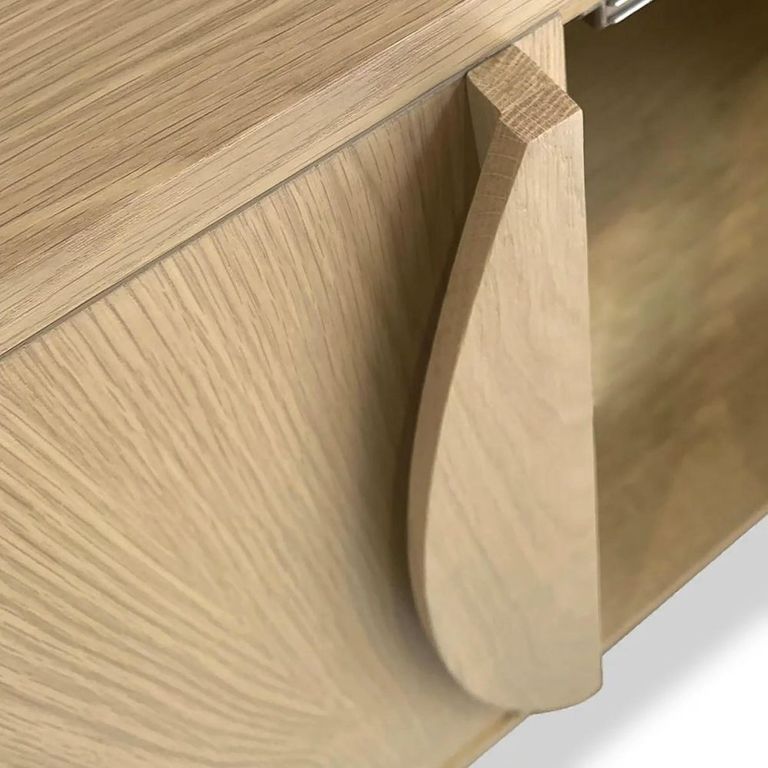 Cara Bookcase - with Cupboard - Oak