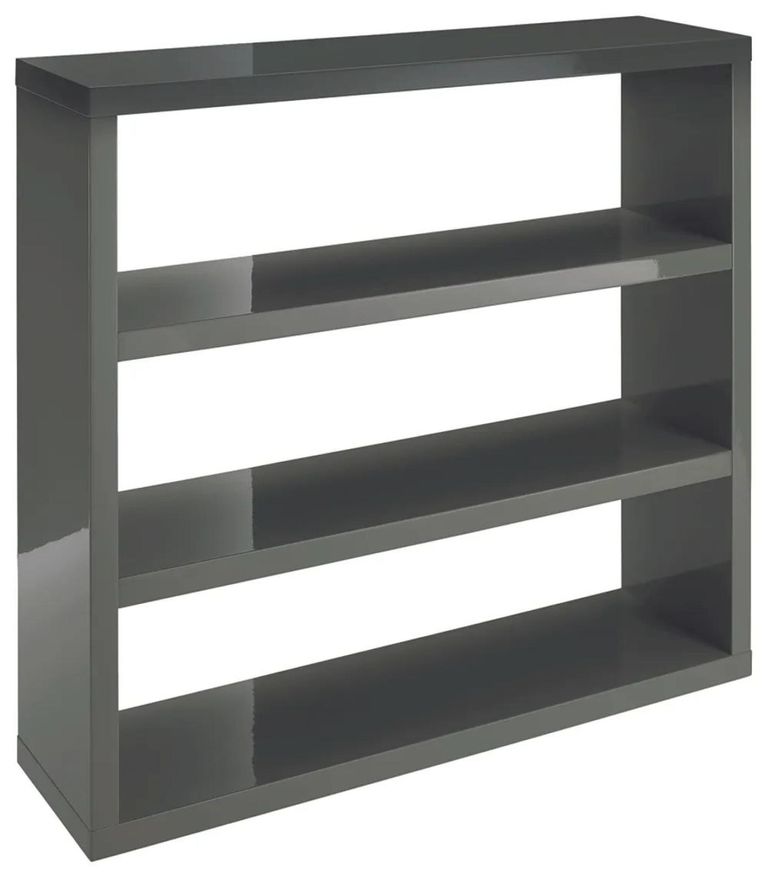 Clearance - Puro Charcoal High Gloss Bookcase - FSS14819