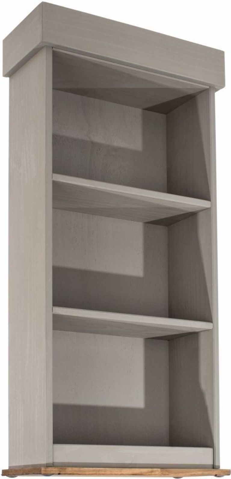 Corona Grey Mexican Pine Low Narrow Bookcase