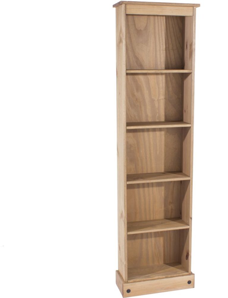 Corona Pine Mexican Tall Narrow Bookcase