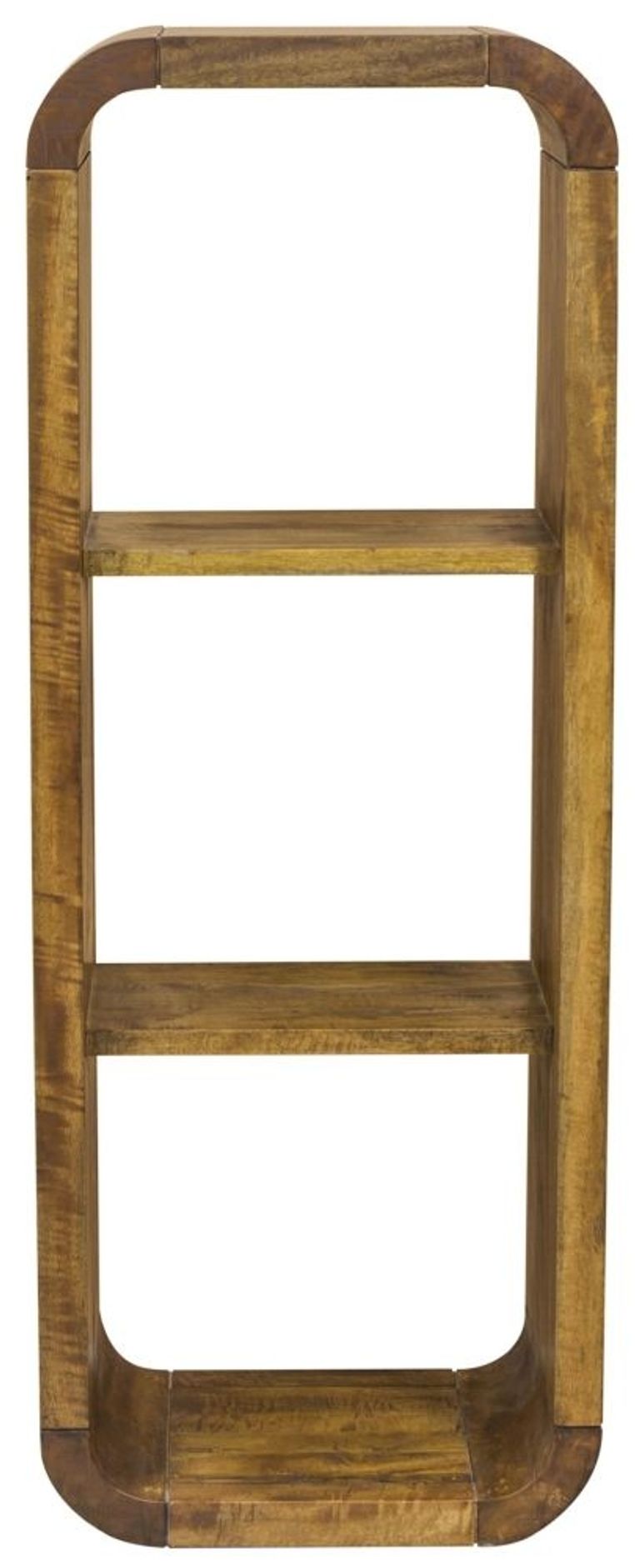 Curved Edge Mango Wood Tall Bookshelf