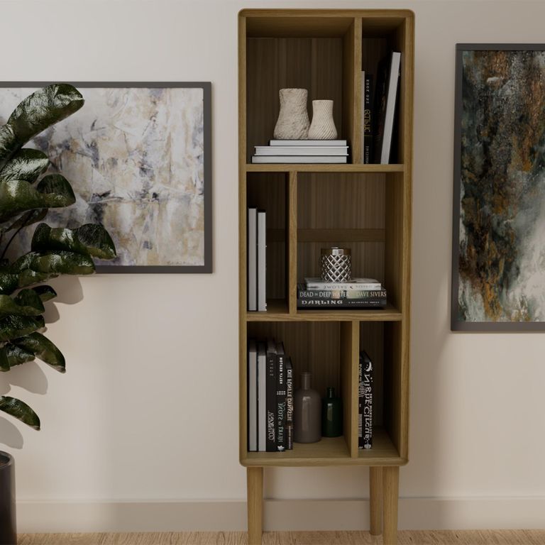 Scandic Shelving Unit - Narrow - Oak