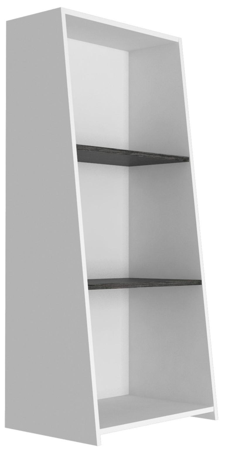 Dallas White and Grey Low Bookcase