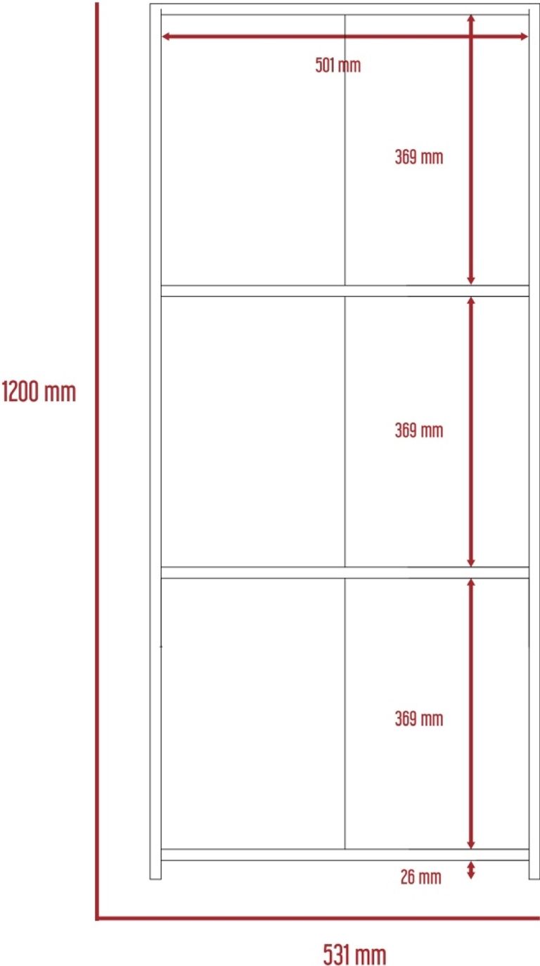 Dallas White and Grey Low Bookcase