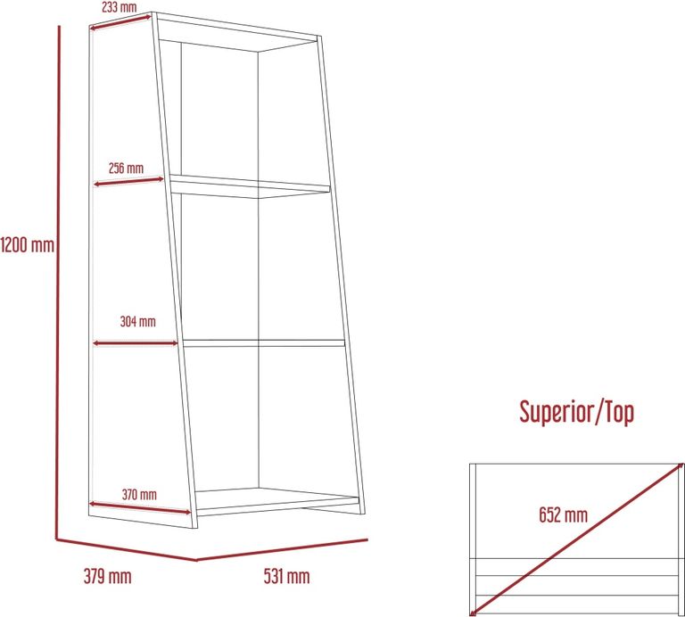 Dallas White and Grey Low Bookcase