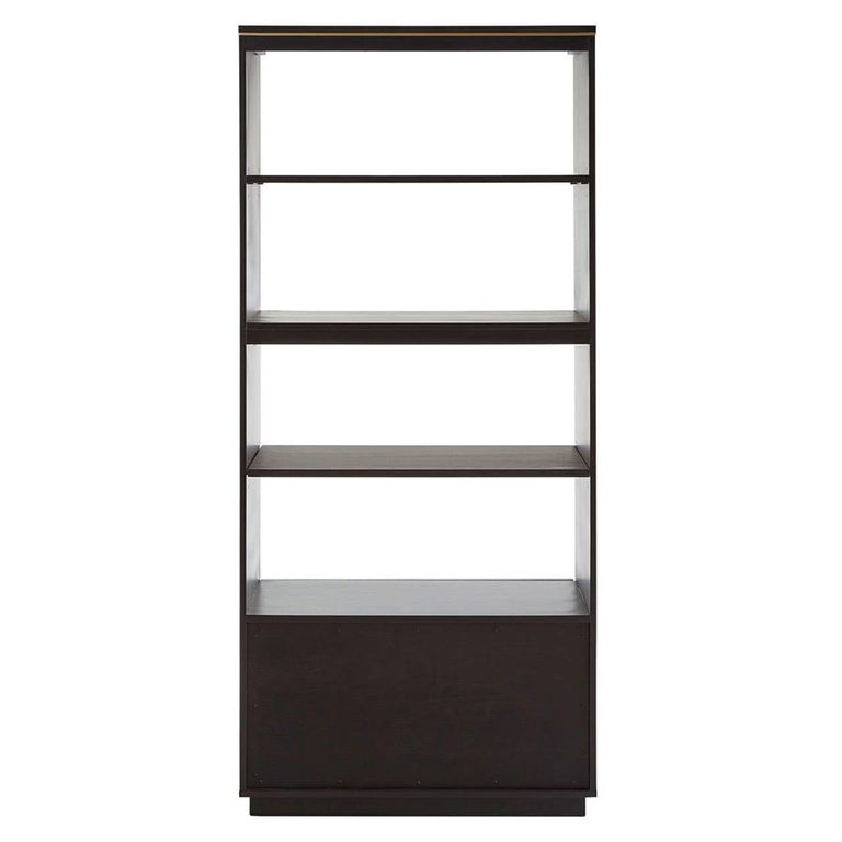 Diamond Bookcase - 1 Drawer - Black Oak