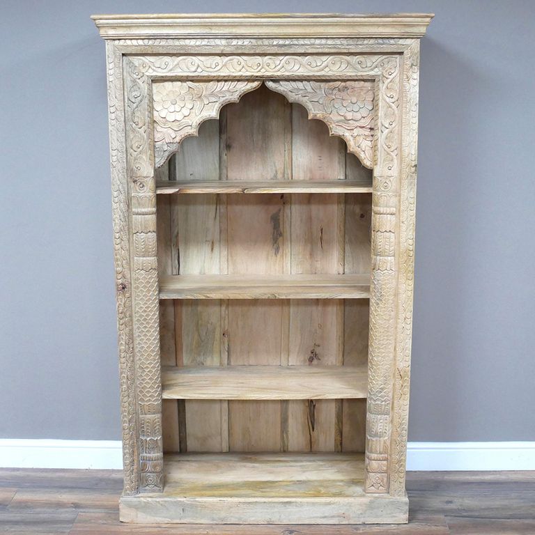 Bookcase - Carved Mango Wood - Small