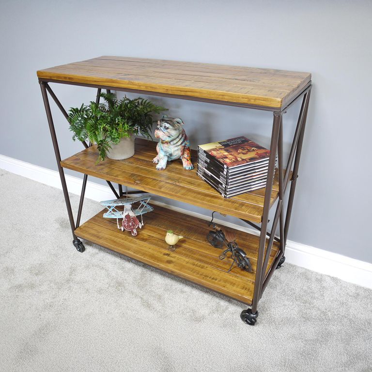 Shelves - Wood and Metal - on Wheels
