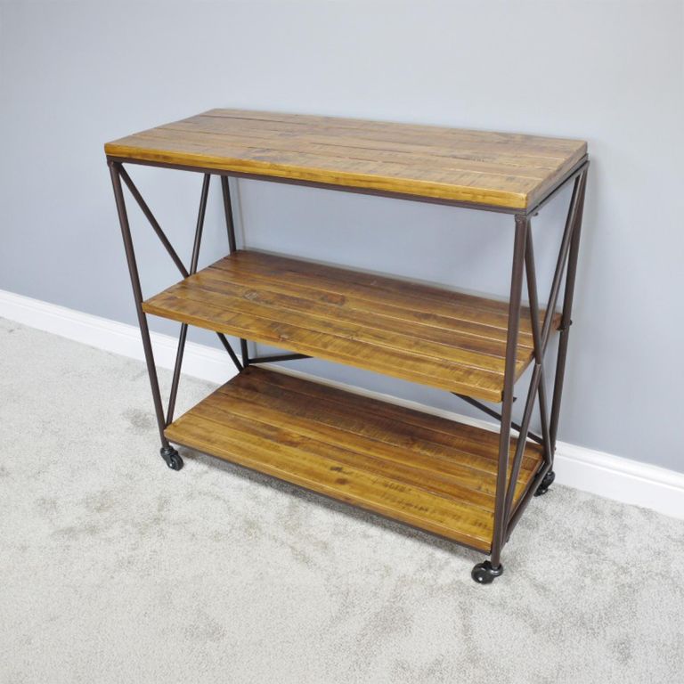 Shelves - Wood and Metal - on Wheels