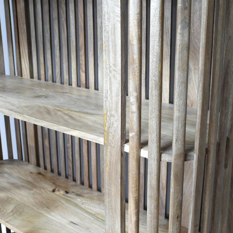 Bookcase - Large - Slatted - Mango Wood