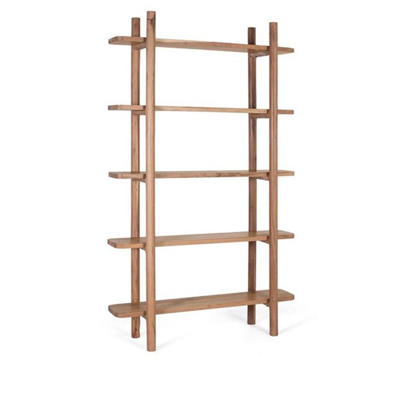 Gorizia Shelving Unit - Natural Acacia Wood - Open