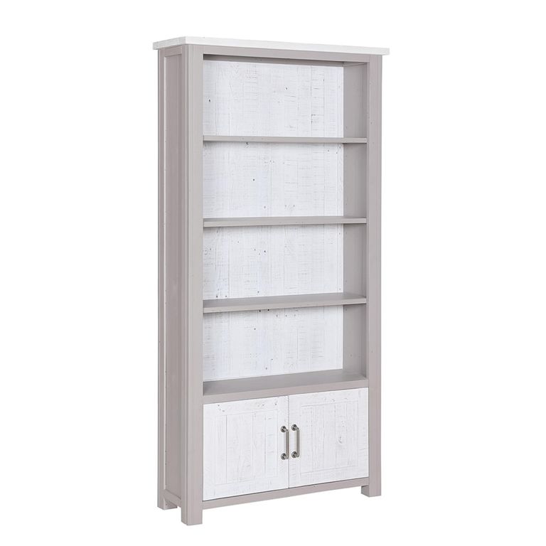 Greystone Reclaimed Wood Open Bookcase - Large - 2 Door