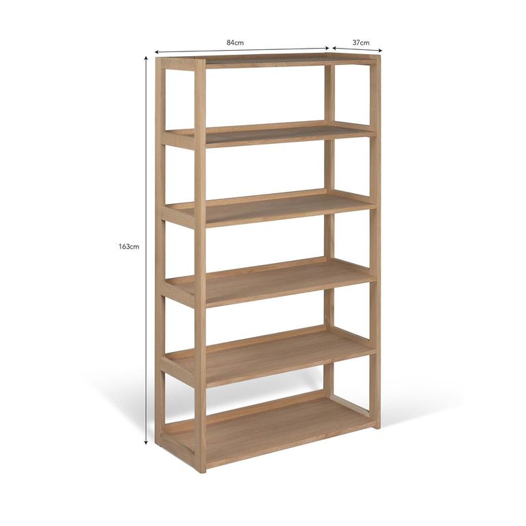 Hambledon 5 Tier Bookshelf Natural Oak
