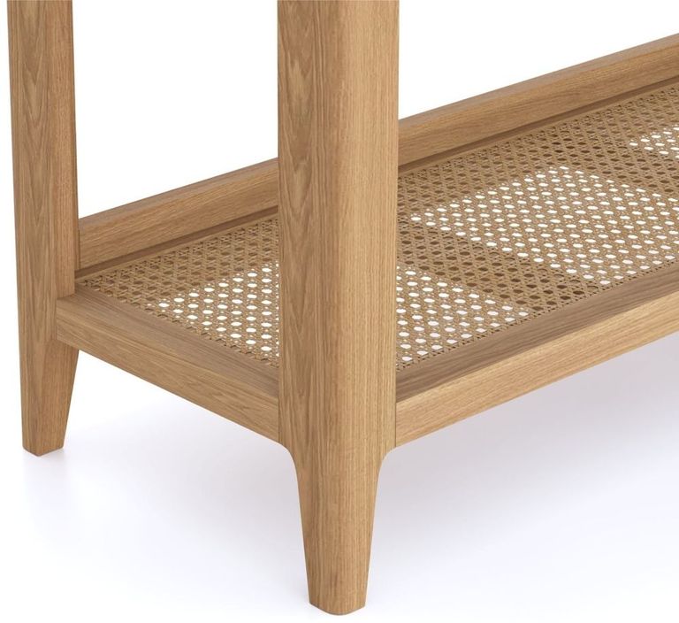 Henley Oak and Rattan Bookshelf
