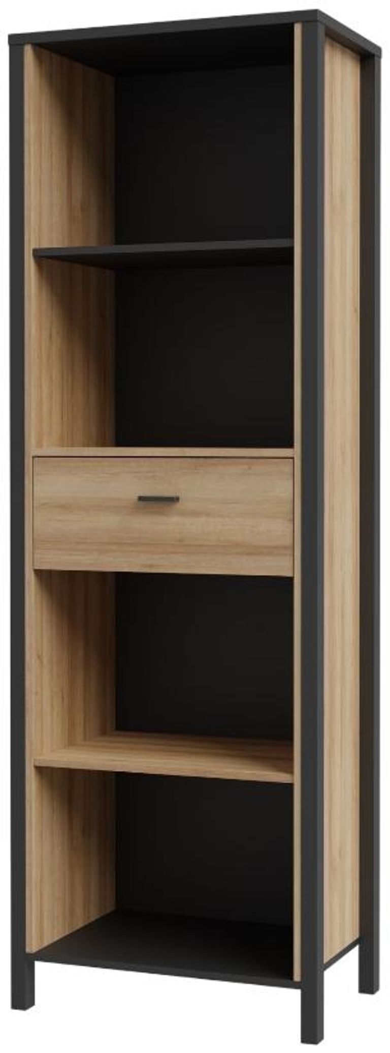 High Rock Oak Effect Narrow Bookcase
