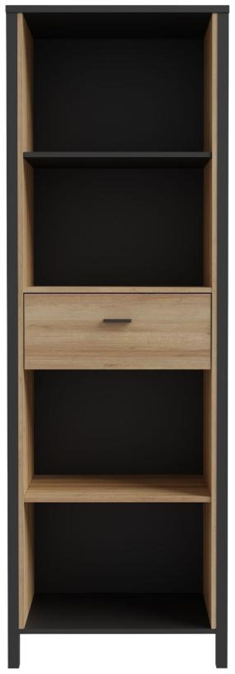 High Rock Oak Effect Narrow Bookcase
