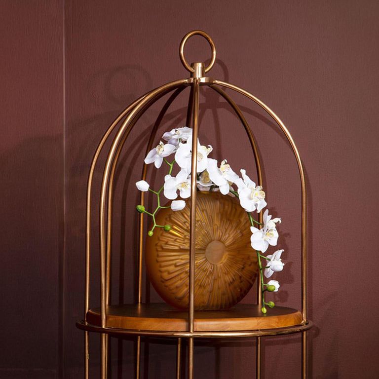 Horizon Shelving Unit - Large Cage - Gold Metal