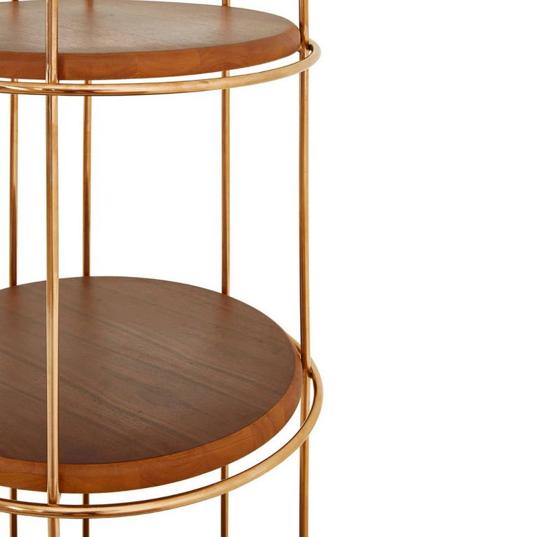 Horizon Shelving Unit - Small Cage - Gold Metal