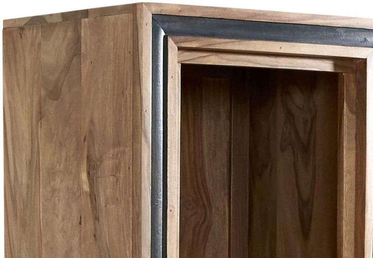 Hubli Solid Sheesham Wood Narrow Bookcase