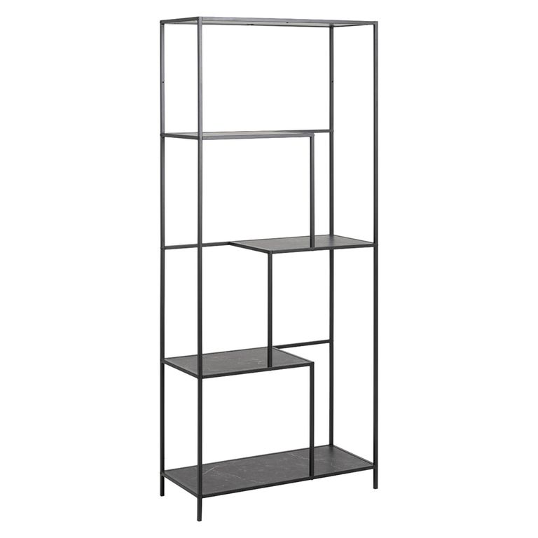 Infinity Shelving Unit - Open - Tall - Black Marble Effect